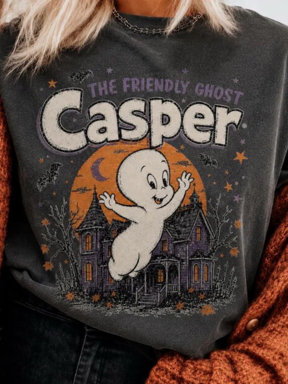 Comfort Colors Pepper Casper The Friendly Ghost Graphic Tee